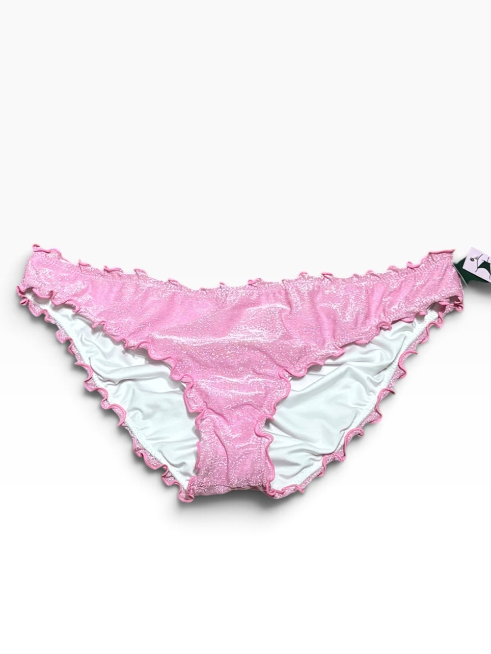 Victoria's Secret Shimmery Light Pink Ruffle Bikini Bottoms